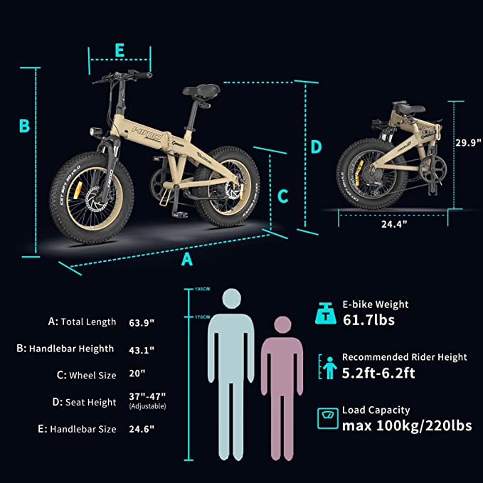 Xiaomi HIMO ZB20 Max Electric Folding Fat Bike (Dual Battery Set)